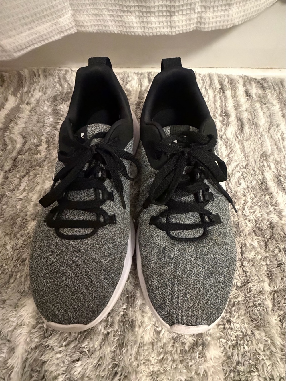 Under Armour Men's Black and Gray Knit Lightweight Sneakers
